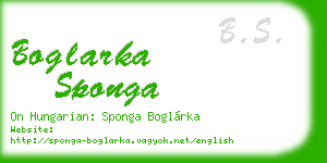 boglarka sponga business card