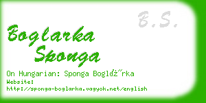 boglarka sponga business card